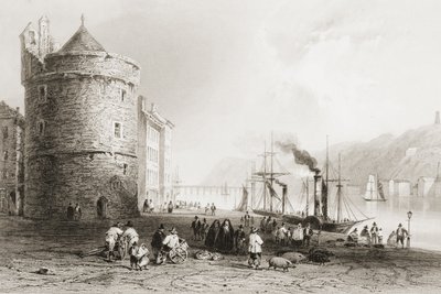 De kade in Waterford, Ierland, uit 
