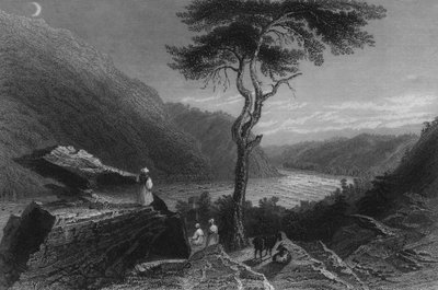 De Vallei van de Shenandoah, vanaf Jefferson Rock, 1838 door William Henry Bartlett