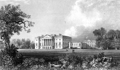 Thorndon Hall, Essex, gegraveerd door Henry Adland, 1831 door William Henry Bartlett