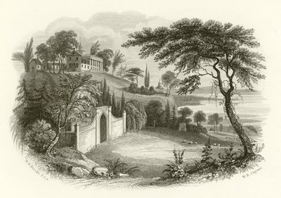 Residentie en graf van Washington, Mount Vernon, aan de Potomac door William Henry Brooke