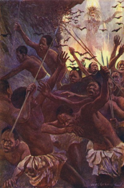 Illustratie voor The Gorilla Hunters door R M Ballantyne door William Henry Charles Groome