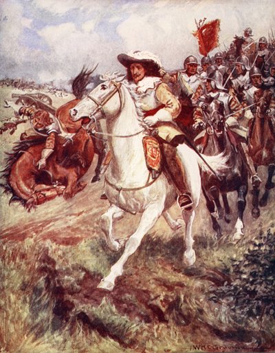 "Onze kurassiers hebben de rangen van de vervloekten doorbroken en bij een schok verspreid", uit Ballads of Famous Fights, Eerste Editie door William Henry Charles Groome
