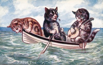Humoristische kattenkaart door William Henry Ellam