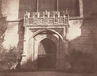 Een oude deur, Magdalen College, Oxford door William Henry Fox Talbot