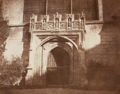Oude Deur, Magdalen College, Oxford, 1843 door William Henry Fox Talbot