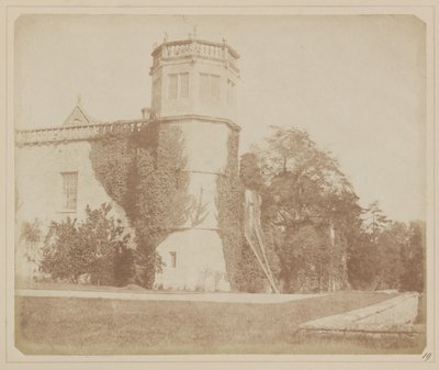 De toren van Lacock Abbey door William Henry Fox Talbot