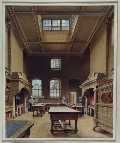 De keuken in Chatsworth, c.1830 door William Henry Hunt