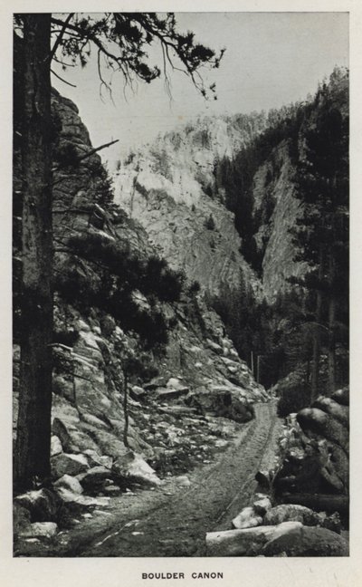 Canyons van Colorado: Boulder Canon door William Henry Jackson