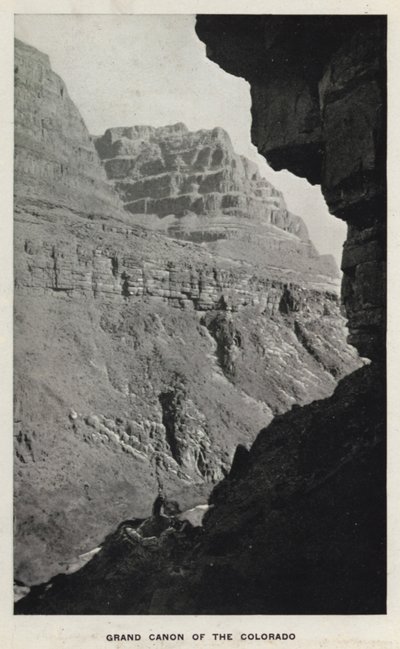 Canyons van Colorado: Grote Canon van de Colorado (zwart-wit foto) door William Henry Jackson