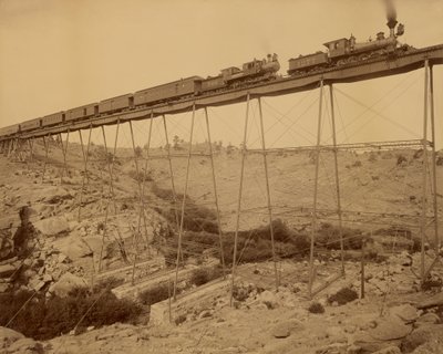 Dale Creek Brug, Union Pacific Spoorweg door William Henry Jackson