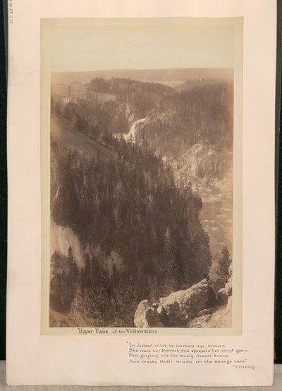 Bovenste watervallen van de Yellowstone door William Henry Jackson
