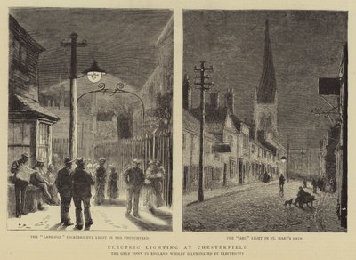 Elektrische verlichting in Chesterfield door William Henry James Boot