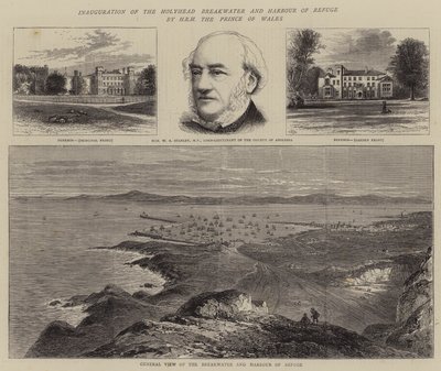 Inhuldiging van de Holyhead Breakwater en Harbour of Refuge door ZKH de Prins van Wales door William Henry James Boot
