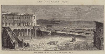 De Ashantee Oorlog, het Graf van L E L in Cape Coast Castle door William Henry James Boot