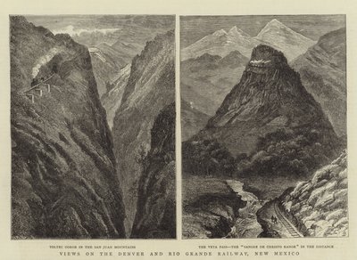 Uitzichten op de Denver en Rio Grande Spoorweg, New Mexico door William Henry James Boot