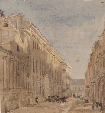 Begin van de Koningsstallen, Parijs, c.1828 door William Henry Lake Price