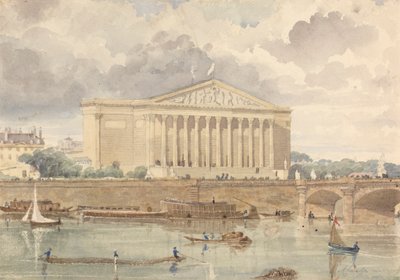 Chambre des Députés et Pont Louis XVI, 30 juli 1828, 6 uur 