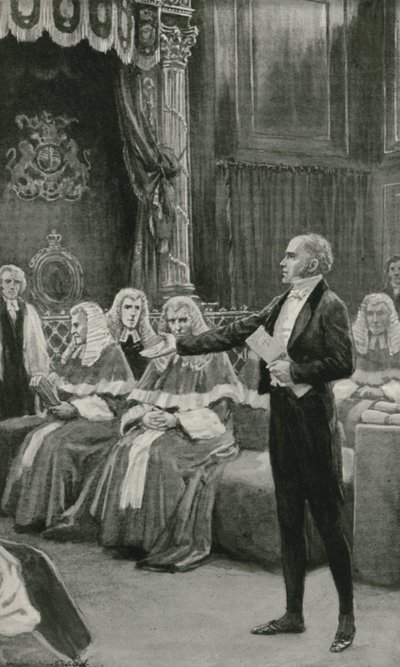 Earl Grey doet een beroep op de bisschoppen om de hervormingswet goed te keuren door William Henry Margetson