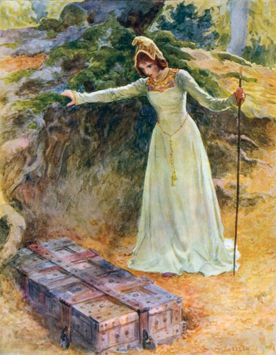 De prinses kwam naar de ijzeren kist door William Henry Margetson