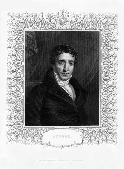 Emmanuel Joseph Sieyes, Franse geestelijke en staatsman, 19e eeuw door William Henry Mote