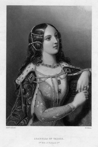 Isabella van Valois, tweede vrouw van Richard II, ca. 1860 door William Henry Mote