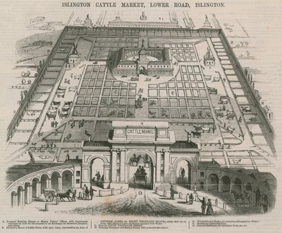 Islington Vee Markt, Lower Road, Islington, Londen door William Henry Prior