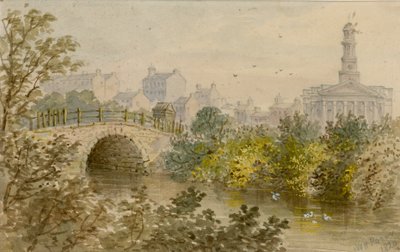 Oude brug over het meer, Regent