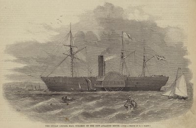 Het Indiase rijk, poststoomboot op de nieuwe Atlantische route door William Henry Prior