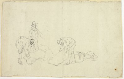 Figuren met marktgoederen door William Henry Pyne