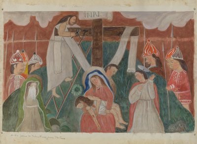 Kruiswegstaties nr. 13: Jezus wordt van het kruis gehaald door William Herbert