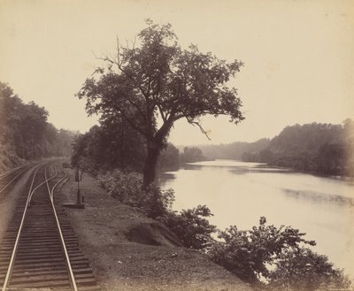 De Lehigh, Bij Turkey Run,c. 1895 (foto) door William Herman Rau