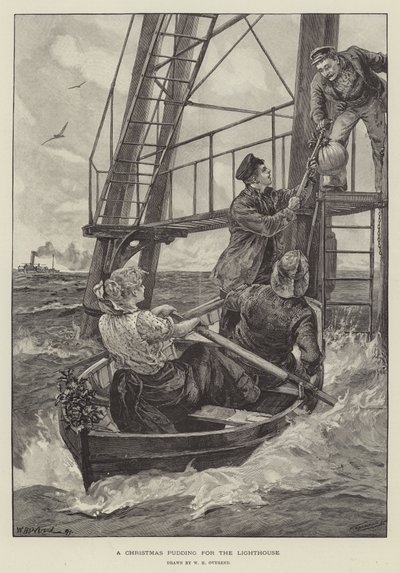 Een Kerstpudding voor de Vuurtoren door William Heysham Overend
