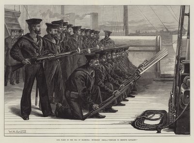 Onze vloot in de Zee van Marmara, musketdrill, bereid je voor om cavalerie te ontvangen! door William Heysham Overend