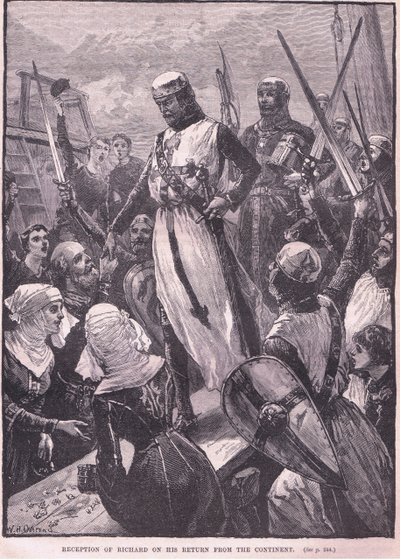Ontvangst van Richard bij zijn terugkeer van het continent, 1194 door William Heysham Overend
