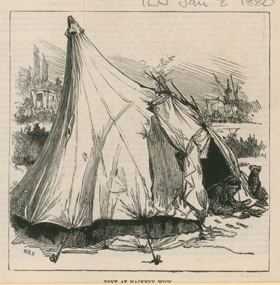 Schetsen van Zigeunerleven; Tent in Hackney Wick door William Heysham Overend