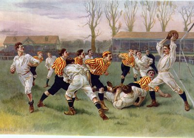 De Voetbalwedstrijd, 1890 door William Heysham Overend