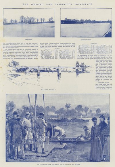 De Oxford en Cambridge bootrace door William Heysham Overend