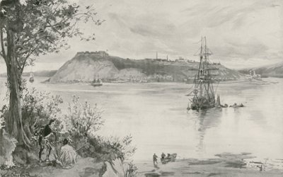 Uitzicht op de Stad en Vesting van Quebec. A.D. 1759 door William Heysham Overend