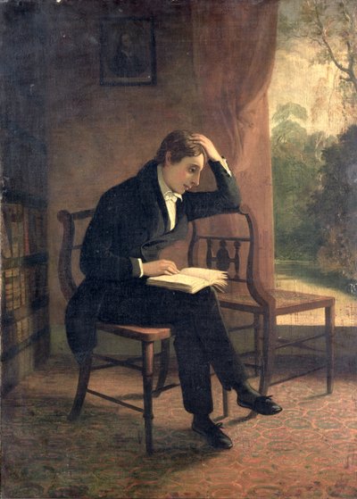 Portret van John Keats (naar Joseph Severn) door William Hilton