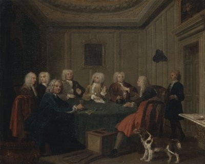 Een Club van Heren door William Hogarth