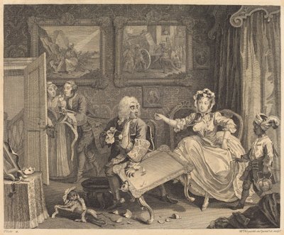 Het Pad van een Hoer: pl.2 door William Hogarth