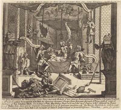 Een rechtvaardig beeld van het Britse toneel door William Hogarth