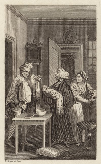 Een scène uit Tristram Shandy door William Hogarth