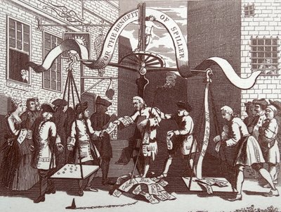 Jongens die naar de natuur gluren door William Hogarth