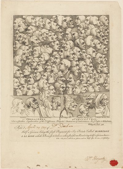 Personages en Karikaturen door William Hogarth