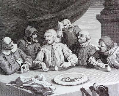 Columbus breekt het ei door William Hogarth