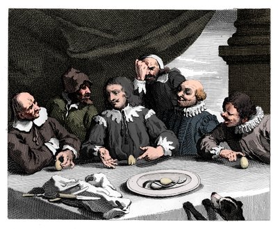 Columbus breekt het ei door William Hogarth