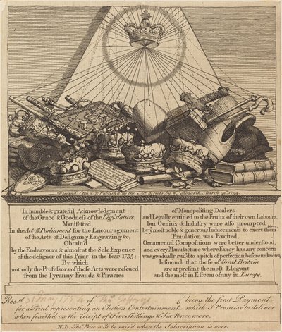 Kronen, Mijters, Knotsen, Etc. door William Hogarth
