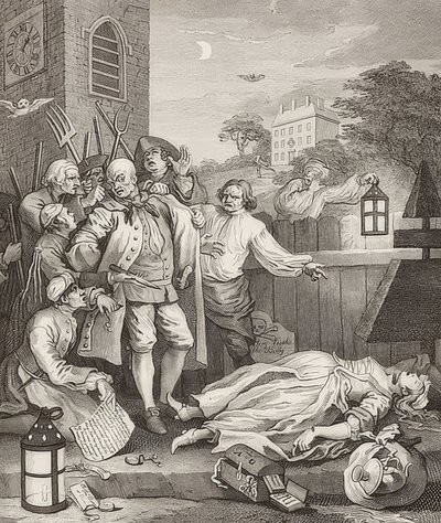 Volmaakte wreedheid. Uit: De vier stadia van wreedheid door William Hogarth