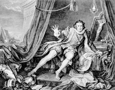 David Garrick als Richard III door William Hogarth
